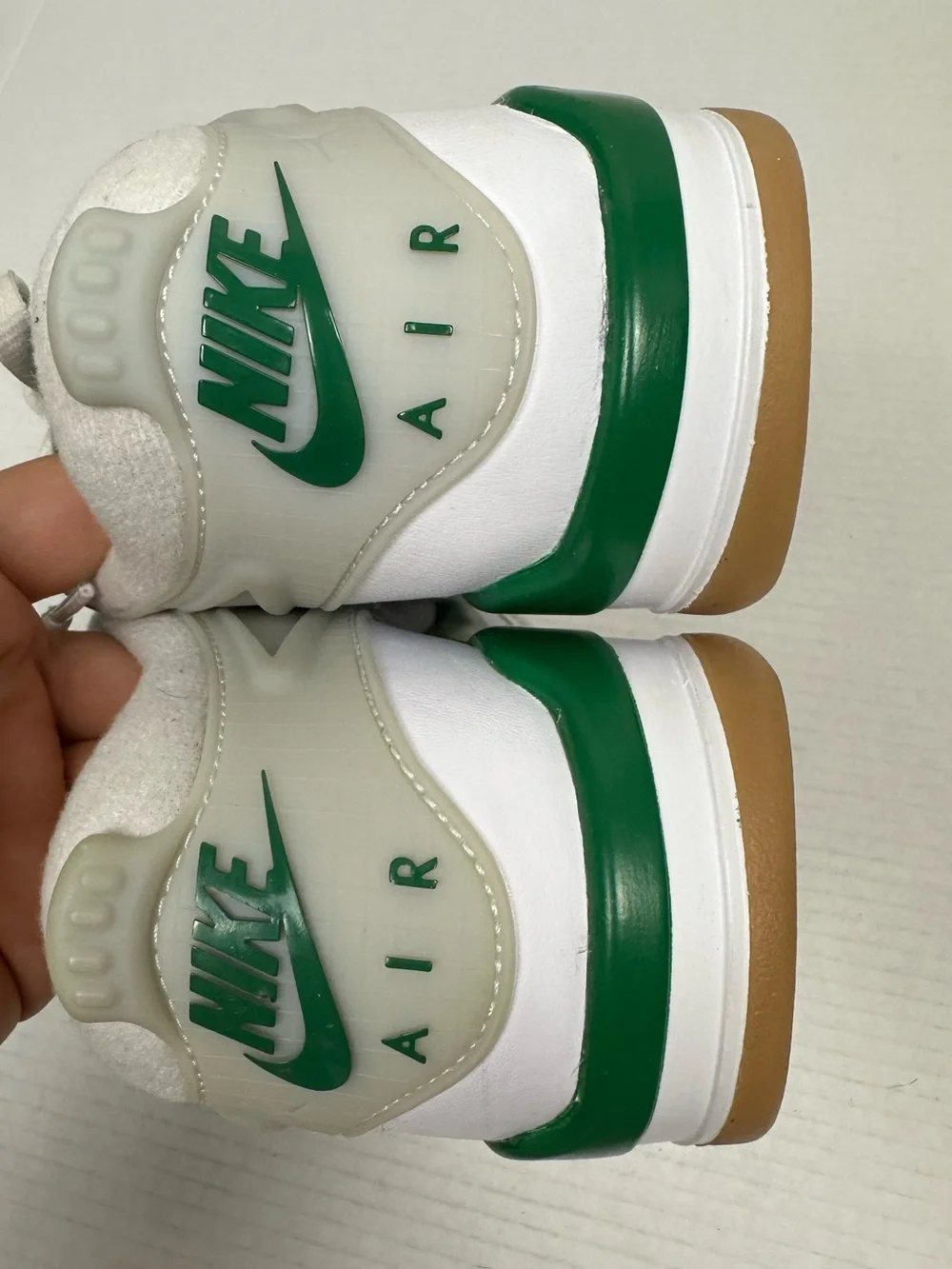 Nike Air Jordan 4 RM FQ7938-103 White/NeutralGrey/Wolf Grey/Pine Green Kids 4.5Y - Picture 13 of 15
